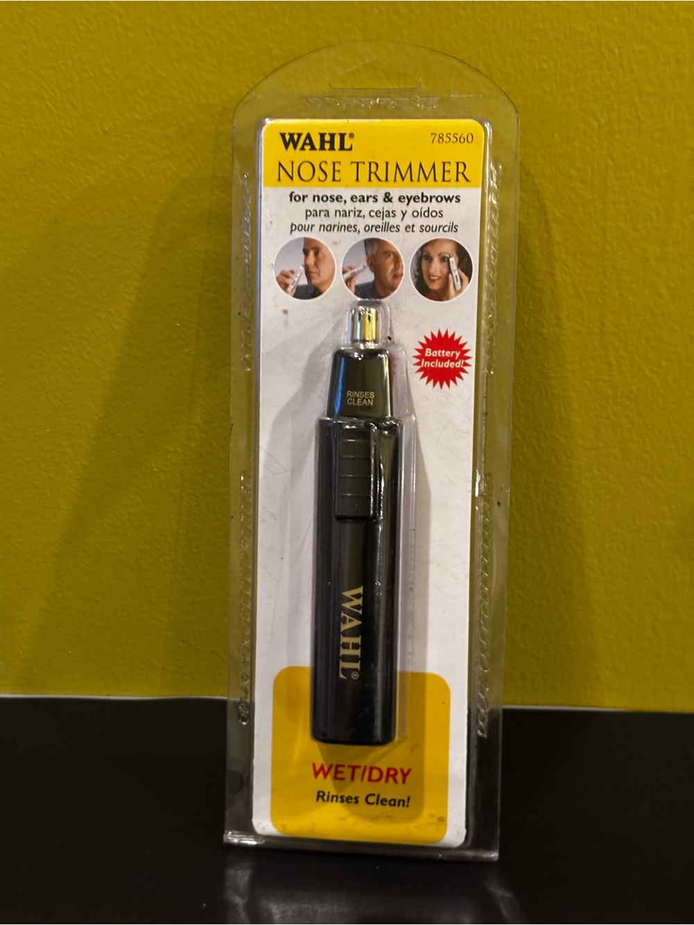 Wahl Personal Trimmer in Black and Yellow Packaging